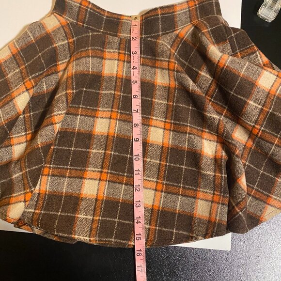 Grace Melody Plaid Brown/Orange Girls Skirt Size Small - Picture 7 of 7